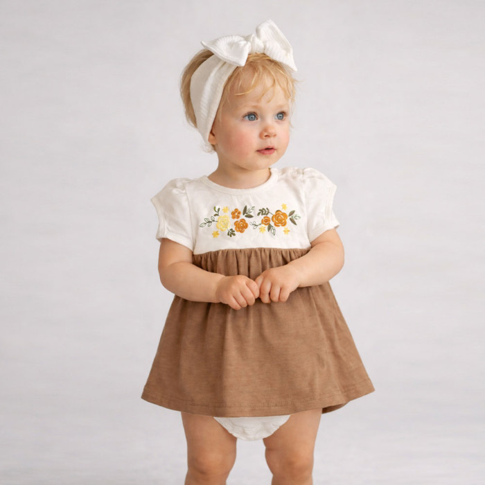 Боді-сукня для дівчинки 3286 (стрейч кулир)