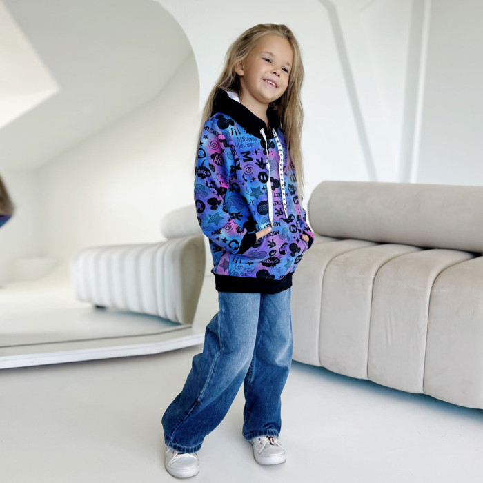 Худі для дівчаток 4165-1 (двунитка)