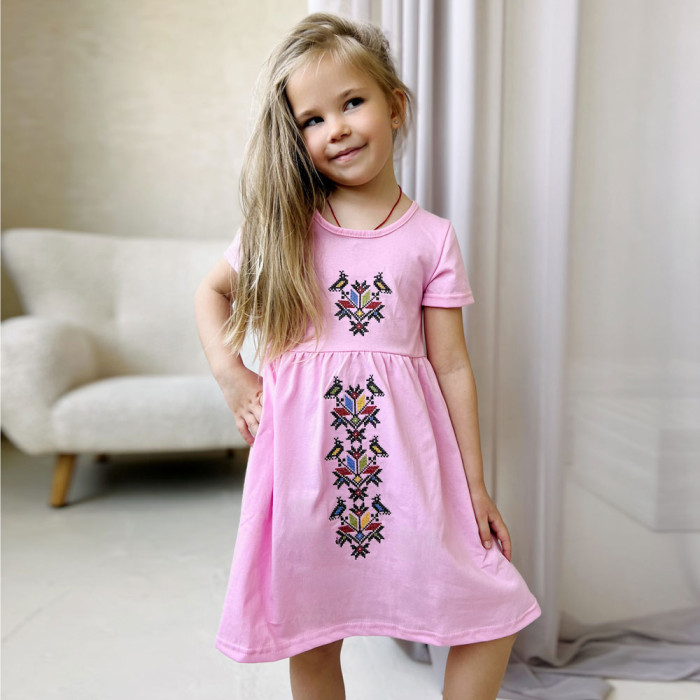 Сукня-вишиванка для дівчинки "Мозаїка" 4215-1 (кулір)