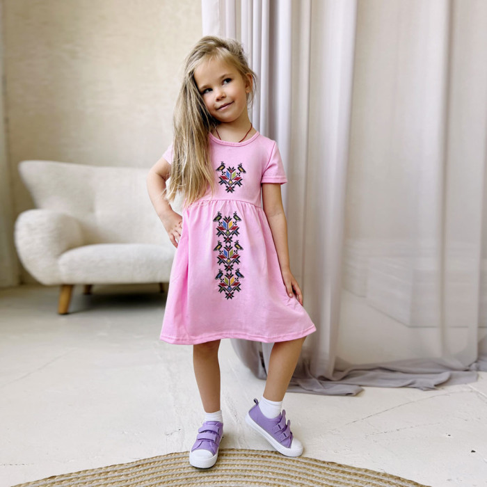 Сукня-вишиванка для дівчинки "Мозаїка" 4215-1 (кулір)
