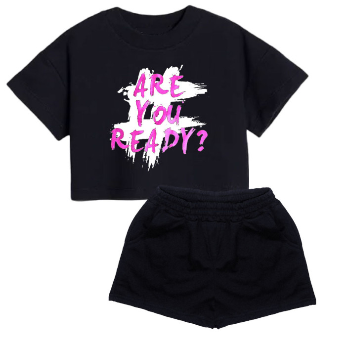 Комплект з шортами для дівчинки 4218 (стрейч-кулір, двухнитка)