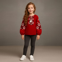 Вишиванка для дівчинки "Барвінок" 4223-1 (стрейч кулір)