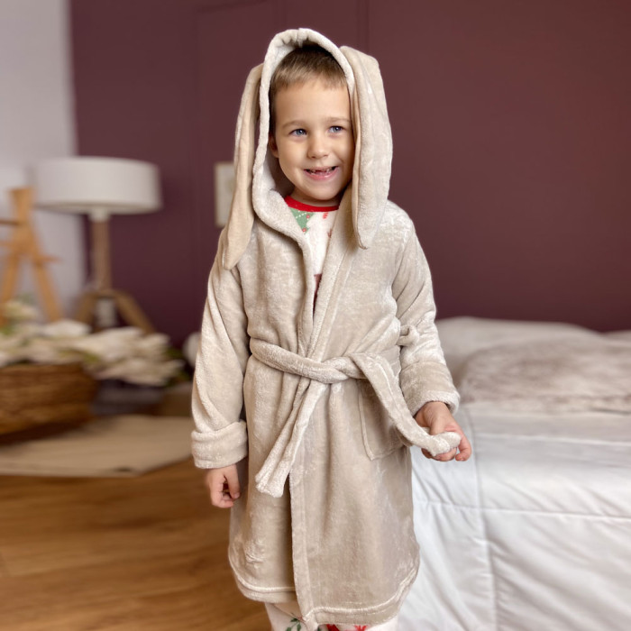 Халат з вушками для хлопчика 4230 (велсофт)