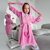 Халат з вушками для дівчинки 4230-1 (велсофт)