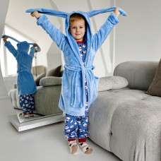 Халат з вушками для хлопчика 4230 (велсофт)