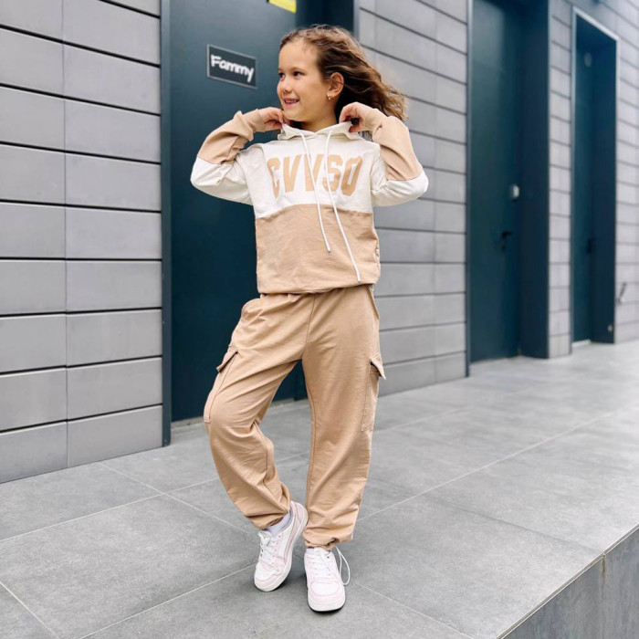 Костюм для дівчинки 4233 (двунитка)