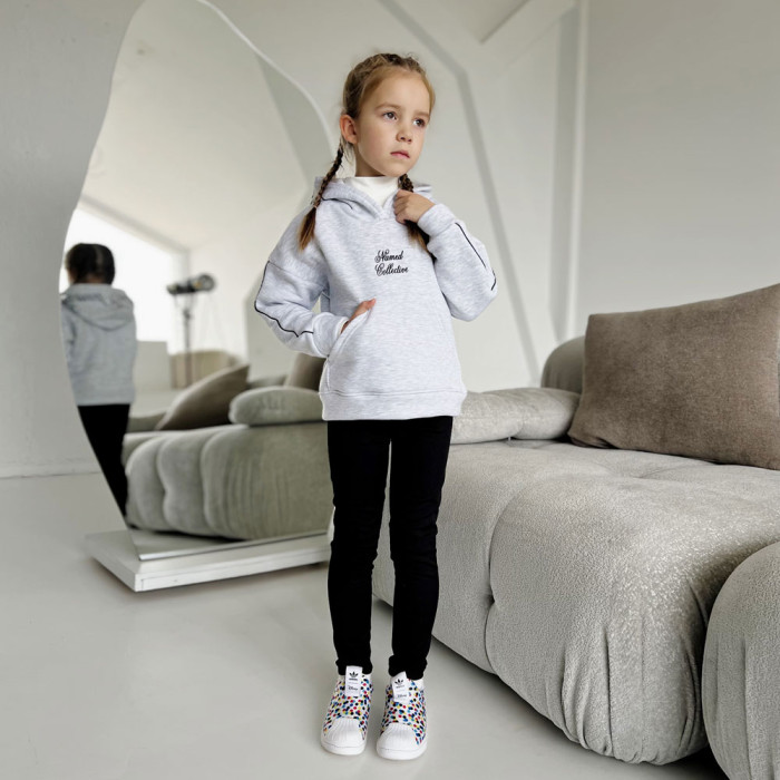 Толстовка для дівчинки 4247-1 (трьохнитка на флісі)