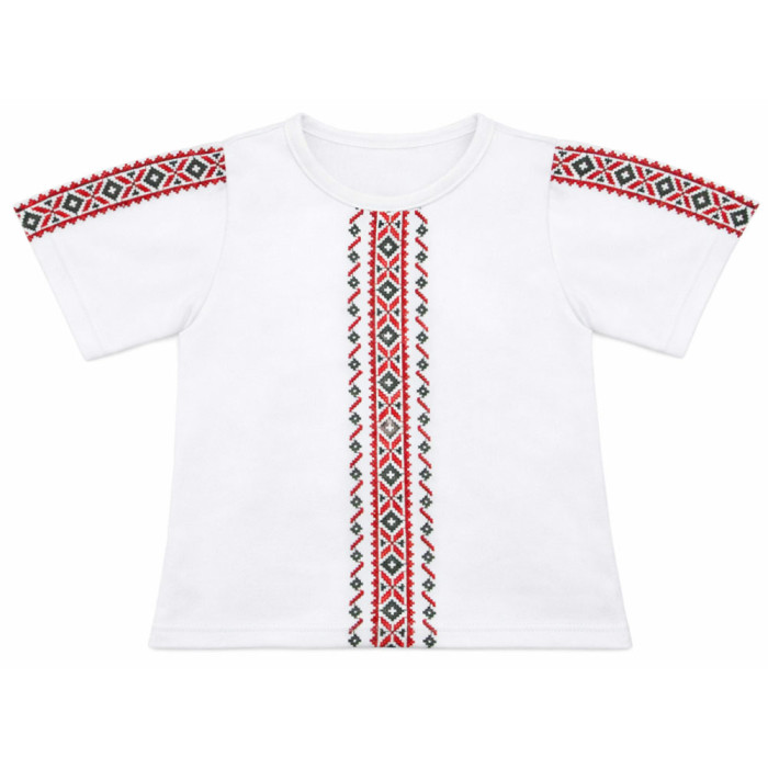Блуза вышиванка для девочки 4256 (стрейч кулир)