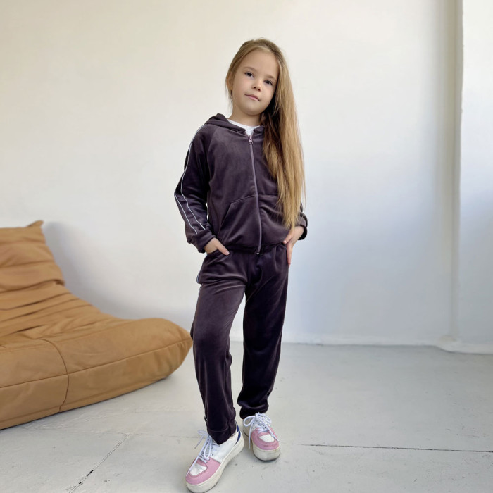 Костюм детский с кантом 4257 (велюр)