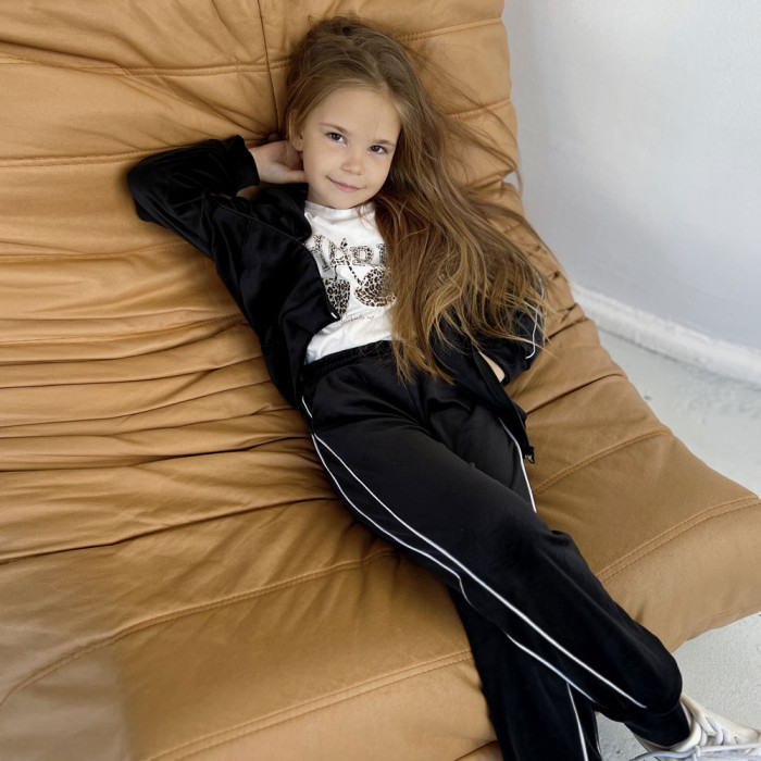 Костюм детский с кантом 4257 (велюр)