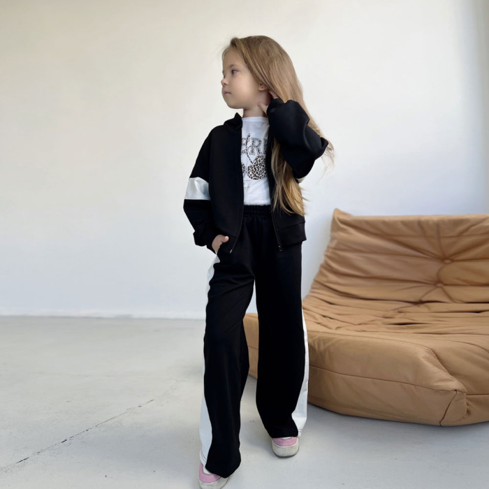 Костюм для девочки 4258 (двунитка)