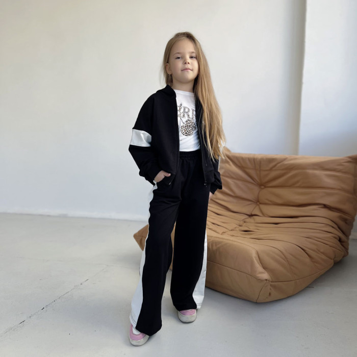 Костюм для девочки 4258 (двунитка)