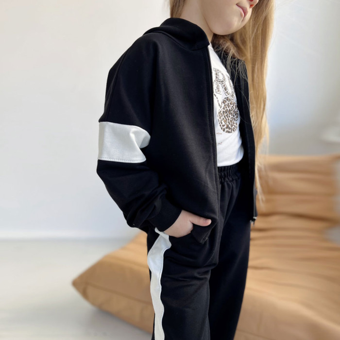 Костюм для девочки 4258 (двунитка)