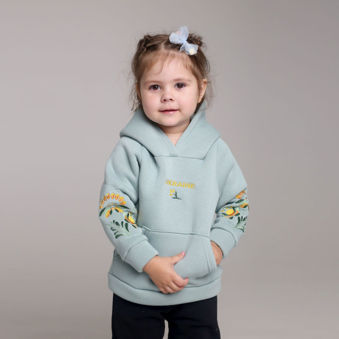 Худі дитячий "Петриківський розпис" 5104-10 (трьохнитка на флісі)