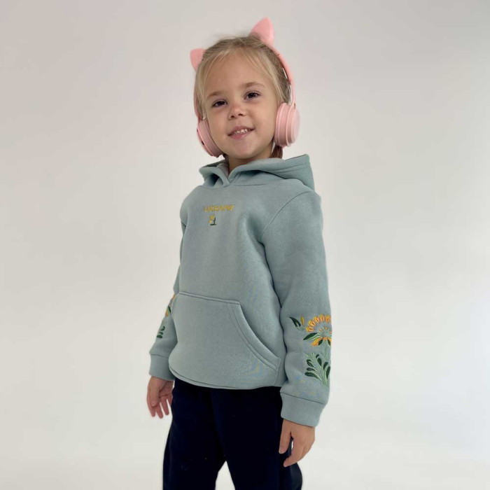 Худі дитячий "Петриківський розпис" 5104-10 (трьохнитка на флісі)