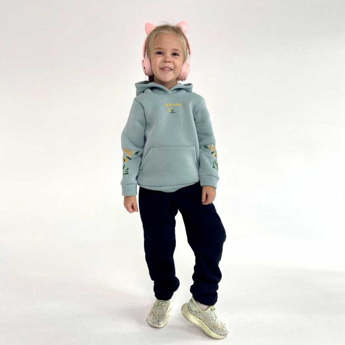 Худі дитячий "Петриківський розпис" 5104-10 (трьохнитка на флісі)
