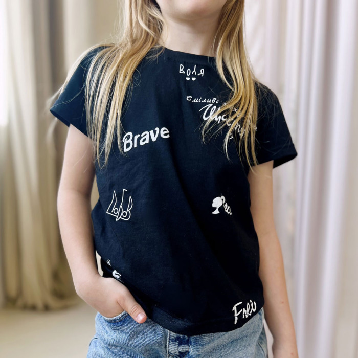 Футболка для дівчинки Щастя 5118-7 (кулір)