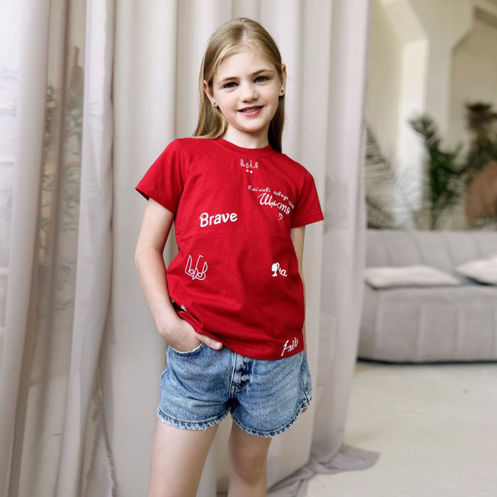 Футболка для дівчинки Щастя 5118-7 (кулір)