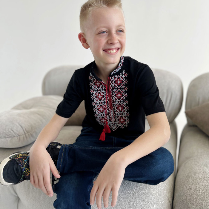 Вышиванка для мальчика "Сила нации" 5152-2 (кулир)