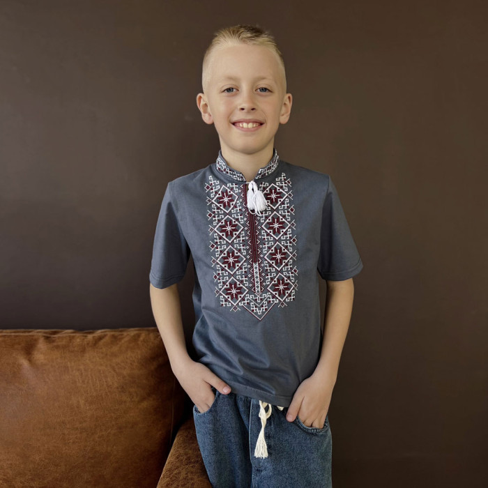 Вышиванка для мальчика "Сила нации" 5152-2 (кулир)