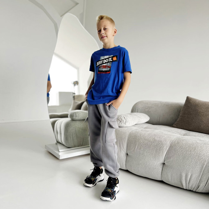 Штани карго дитячі 5164 (трьохнитка на флісі)