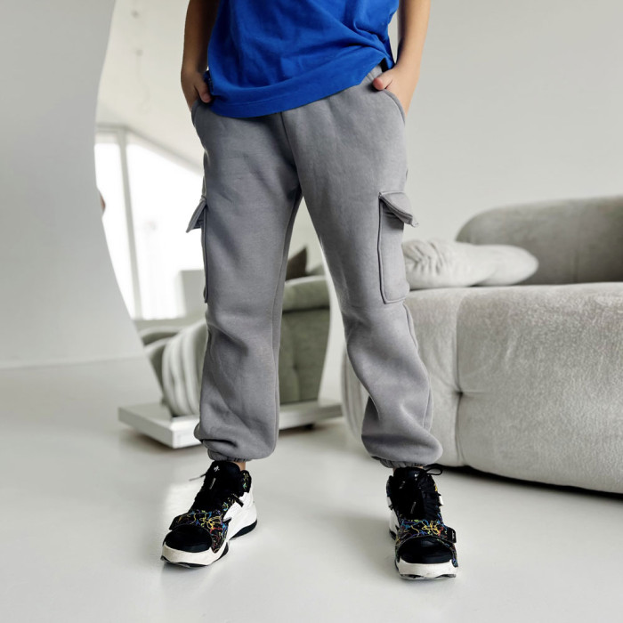 Штани карго дитячі 5164 (трьохнитка на флісі)