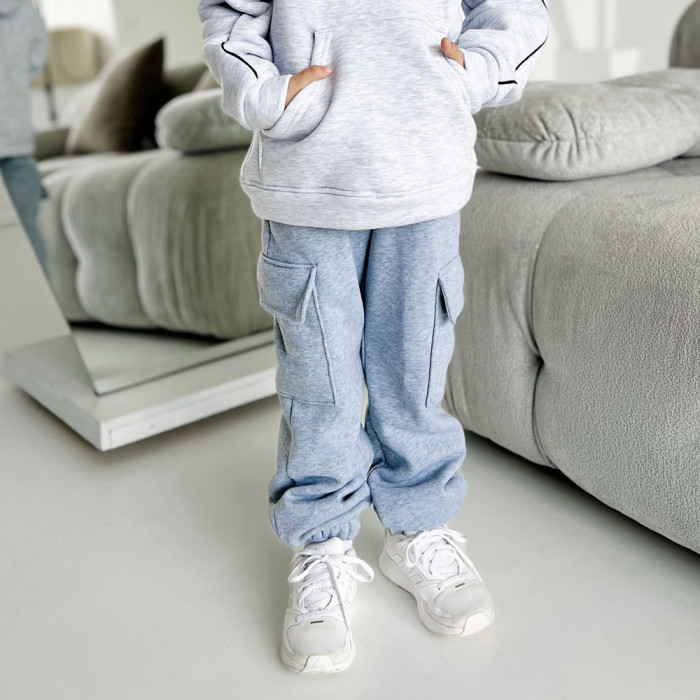 Штани карго дитячі 5164 (трьохнитка на флісі)