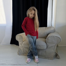 Лонгслив для девочки 5170-1 (рубчик)