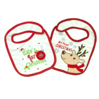 Нагрудник з вишивкою "Різдвяний" 637 (інтерлок)