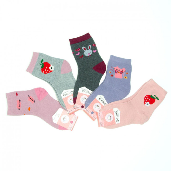 Шкарпетки для дівчаток, махра Фенна D-С613