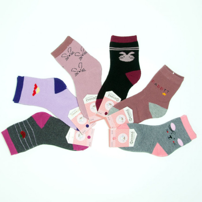 Шкарпетки для дівчаток, махра Фенна D-С613