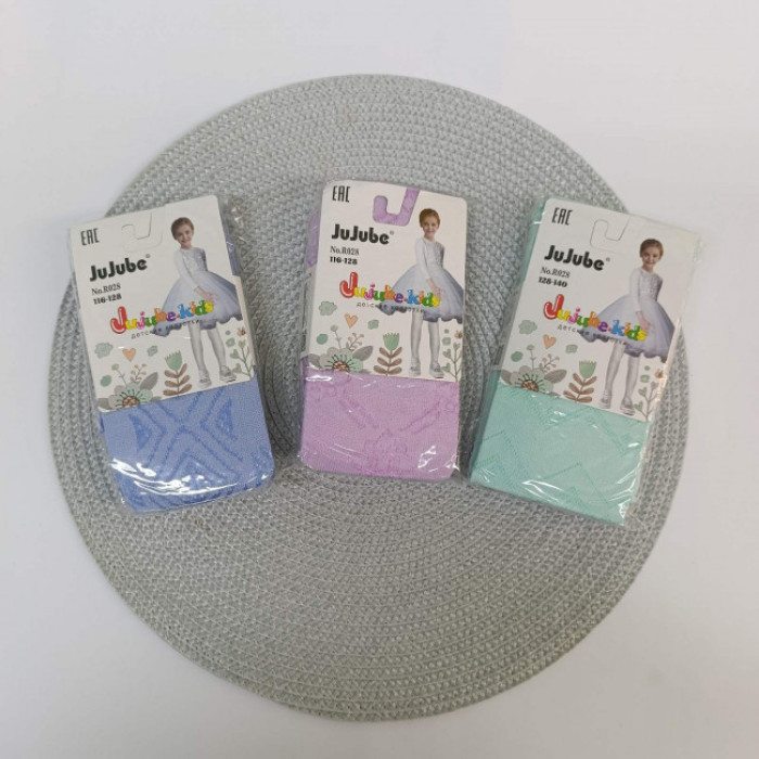 Колготи на дівчинку з вибитим візерунком R028