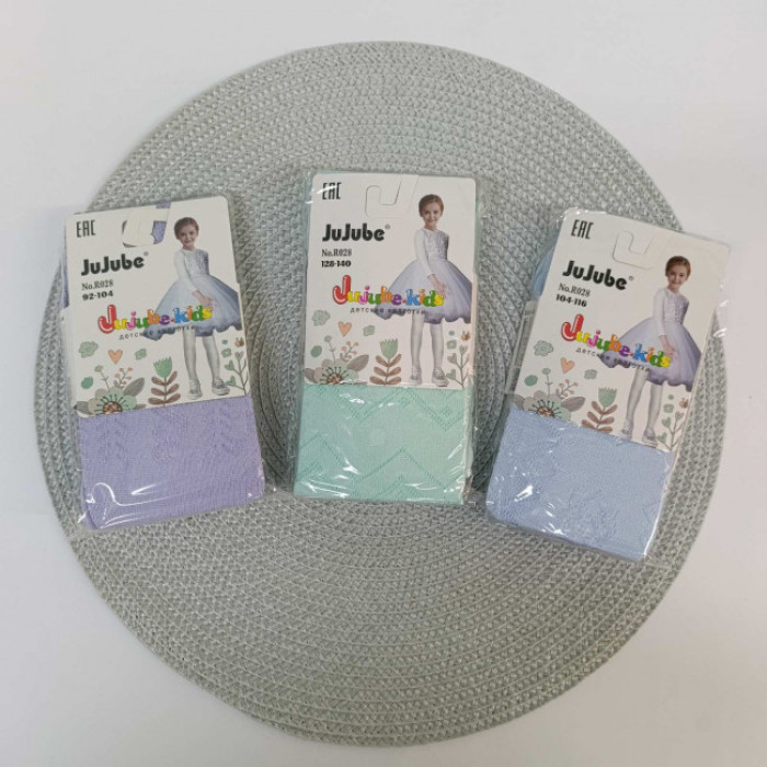 Колготи на дівчинку з вибитим візерунком R028