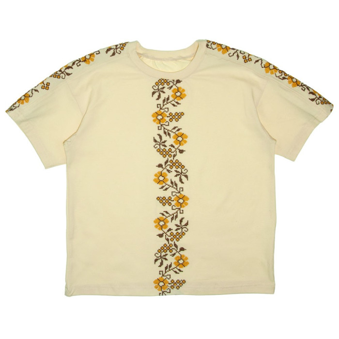 Блуза вишиванка підліткова 4259-1 (стрейч кулір)