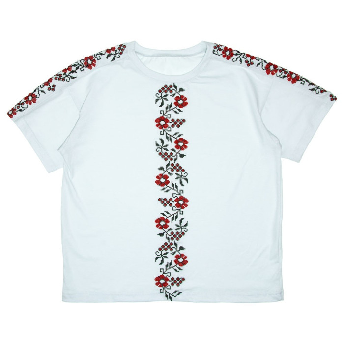 Блуза вишиванка підліткова 4259-1 (стрейч кулір)
