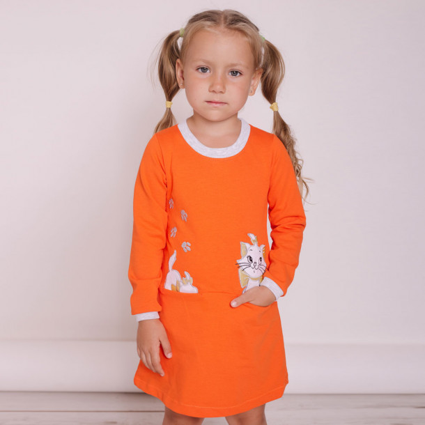 Платье для девочек 4048 (двунитка) Фото 1