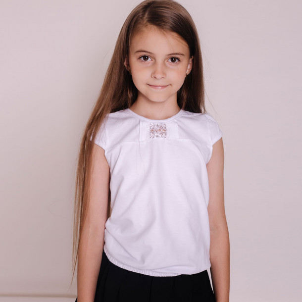 Блуза для девочек 4073 (стрейч-кулир) Фото 1