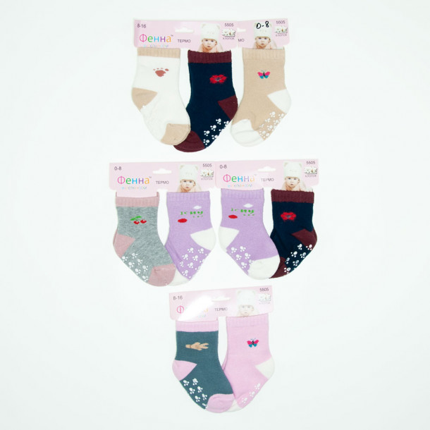 Шкарпетки для дівчаток, махра Фенна 5505 Фото 1