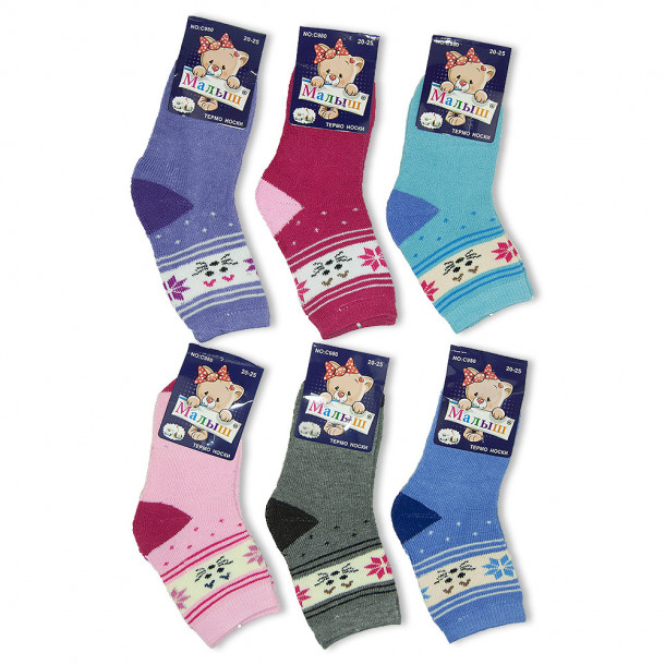 Шкарпетки для дівчаток махра С980 Фото 1