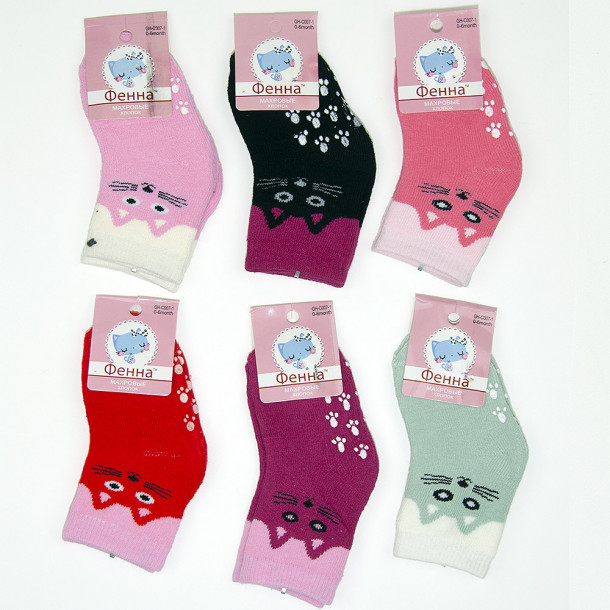 Шкарпетки для дівчинки махра С007-1 Фото 1