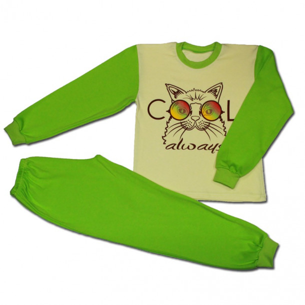 Піжама дитяча з малюнком із інтерлок-начоса колір в асортименті Фото 1